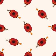 Chinese New Year decorative lantern seamless pattern