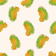 Chinese New Year Worship offerings are three liv seamless pattern