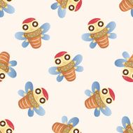 bug cartoon seamless pattern N7