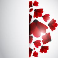 Abstract nature background Red flowers N5