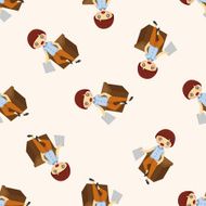 Office workers seamless pattern N52