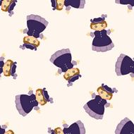 Medieval character cartoon seamless pattern N4