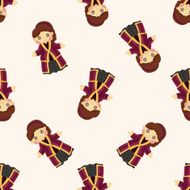 Medieval character cartoon seamless pattern N7