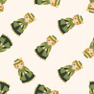 Medieval character cartoon seamless pattern N8