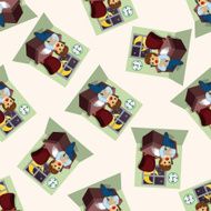 Office workers seamless pattern N64