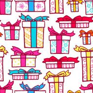 seamless background with colorful gifts