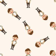 waiter seamless pattern N2