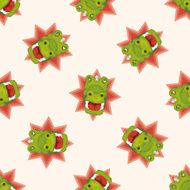animal crocodile cartoon seamless pattern