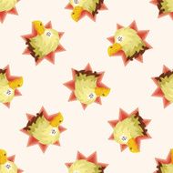 animal eagle cartoon seamless pattern