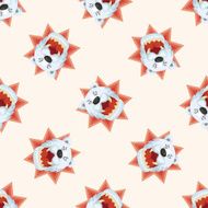animal polar bear cartoon seamless pattern