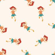 jumping person seamless pattern N13