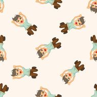 jumping person seamless pattern N17