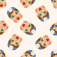 people theme doctor seamless pattern N8