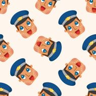 policeman seamless pattern