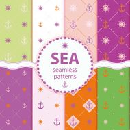seamless patterns Vector aqua background Set wallpaper N4