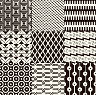 seamless black and white geometric pattern N3