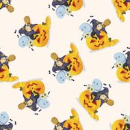 witch cartoon seamless pattern N2