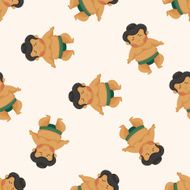 Sumo seamless pattern N3