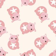 animal rabbit cartoon seamless pattern N2