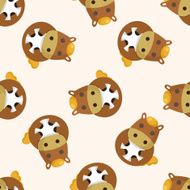 animal horse cartoon seamless pattern