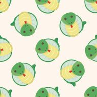 animal snake cartoon seamless pattern