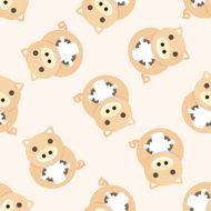 animal pig cartoon seamless pattern N2