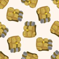 Travel equipment backpack seamless pattern