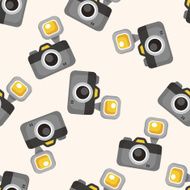 Travel equipment camera seamless pattern