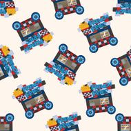 style dining car seamless pattern N11