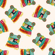 style dining car seamless pattern N12