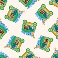 style dining car seamless pattern N16