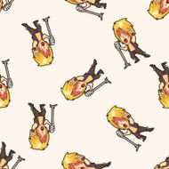 band member singer seamless pattern