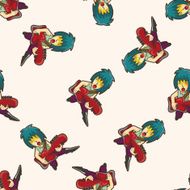 band member guitar player seamless pattern N2