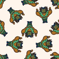 Wrestler seamless pattern N4
