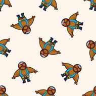Wrestler seamless pattern N6