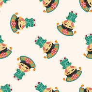 Chinese people seamless pattern N8