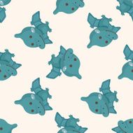 dinosaur cartoon seamless pattern
