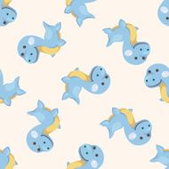 dinosaur cartoon seamless pattern N4