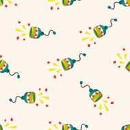 Birthday ribbon seamless pattern