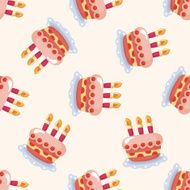 birthday decorating cake seamless pattern N2