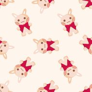 birthday doll seamless pattern