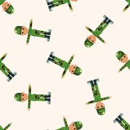 people theme soldier seamless pattern N2