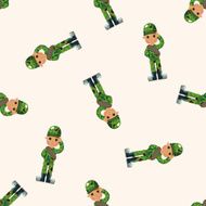 people theme soldier seamless pattern N10