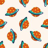 Space planet seamless pattern