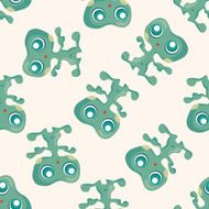 Space alien seamless pattern N5