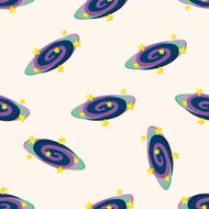 Space galaxy seamless pattern