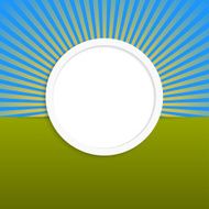 Round design element with rays