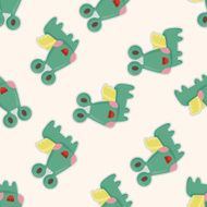 bizarre monster seamless pattern N5