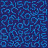 alphabet font isolated
