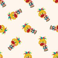 circus clown seamless pattern
